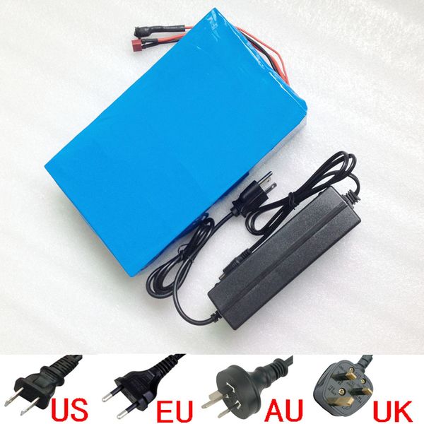 Image of Sale 48V Scooter 27AH real 27.2Ah Electric Bicycle Battery with 54.6V 2A charger 30A BMS use Sanyo NCR18650BF 3400mah cells