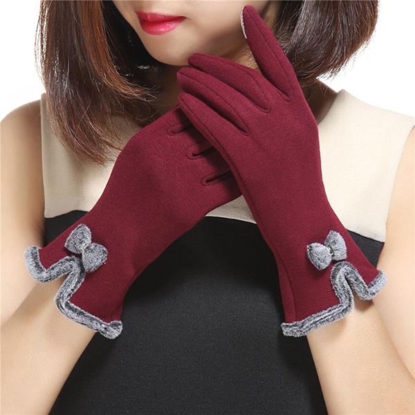 five fingers gloves fashion lovely bowknot women touch screen winter warm, Blue;gray
five fingers gloves fashion lovely bowknot women touch screen winter warm, Blue;gray