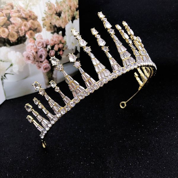 trendy handmade gold color crown rhinestone crystal tiara pageant women headband headpeice tiara bridal wedding hair jewelry xh, Golden;silver
trendy handmade gold color crown rhinestone crystal tiara pageant women headband headpeice tiara bridal wedding hair jewelry xh, Golden;silver