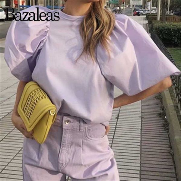 bazaleas fashion o neck women loose blouse purple puff sleeve blusas mujer de moda elegant blusas shirts, White
bazaleas fashion o neck women loose blouse purple puff sleeve blusas mujer de moda elegant blusas shirts, White