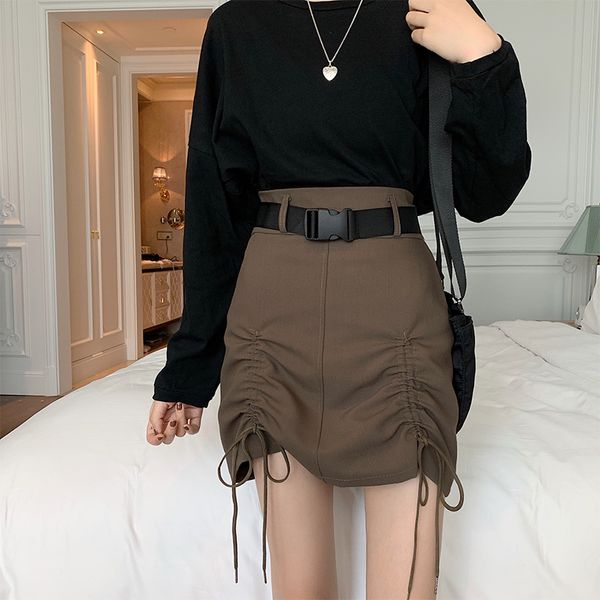 mini skirt women solid a-line drawstring elegant korean style fashion female clothing new casual short skirts womens 2020 autumn, Black
mini skirt women solid a-line drawstring elegant korean style fashion female clothing new casual short skirts womens 2020 autumn, Black
