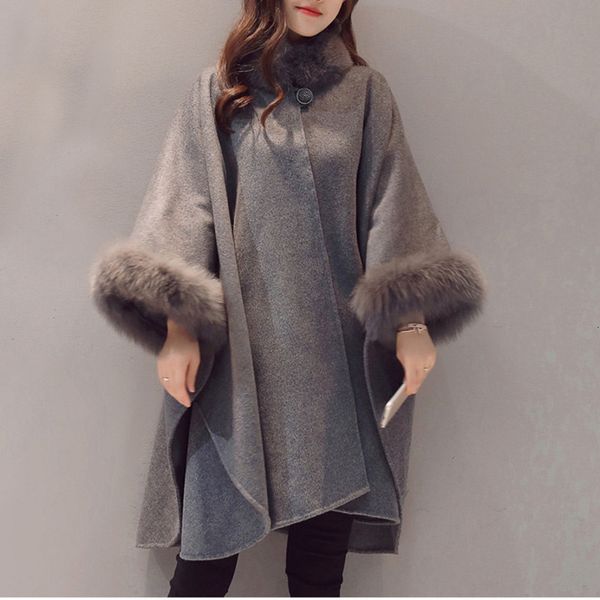 women's wool & blends xuxi 2021 winter fur coat with woman's neck plus size long casual mantle loose ladies warm jacket jackets mu, Black
women's wool & blends xuxi 2021 winter fur coat with woman's neck plus size long casual mantle loose ladies warm jacket jackets mu, Black