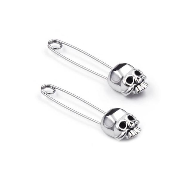 2020 new 1 pair stainless steel safety pin earring stud for men ear piercing with skull safety pin punk men earring, Golden;silver
2020 new 1 pair stainless steel safety pin earring stud for men ear piercing with skull safety pin punk men earring, Golden;silver