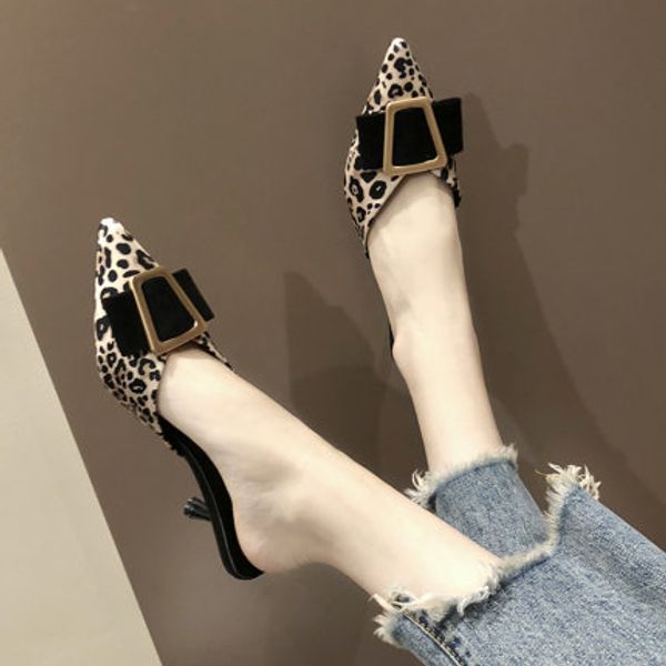 fashion lazy slippers women 2020 new summer high-heeled sandals and slippers pointed fine heel women's shoes, Black
fashion lazy slippers women 2020 new summer high-heeled sandals and slippers pointed fine heel women's shoes, Black