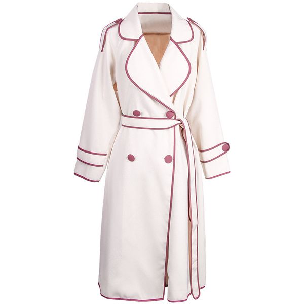 long waist hugging double breasted women clothes 2020 lapel collar glamorous women's trench coats fashion loose women trench, Tan;black
long waist hugging double breasted women clothes 2020 lapel collar glamorous women's trench coats fashion loose women trench, Tan;black