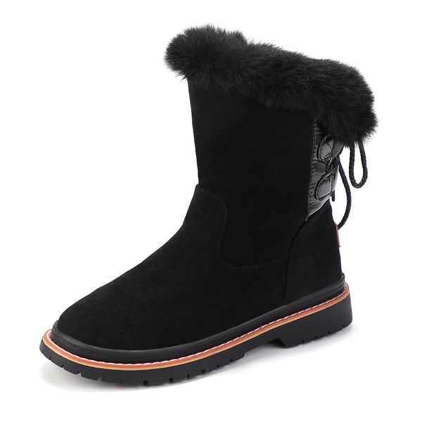 solid tassels winter fleece snow boots lace up lady non-slip high boots bandage high women mid-calf u11-18, Black
solid tassels winter fleece snow boots lace up lady non-slip high boots bandage high women mid-calf u11-18, Black