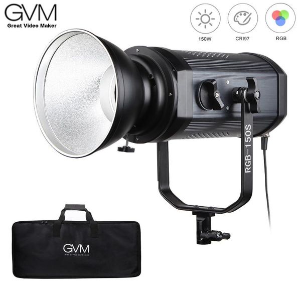 gvm rgb-150s cob rgb full color led video light cri 95+ tlci 95+ bi-color 2000k-5600k dimmable for pgraphy video studio dslr
gvm rgb-150s cob rgb full color led video light cri 95+ tlci 95+ bi-color 2000k-5600k dimmable for pgraphy video studio dslr
