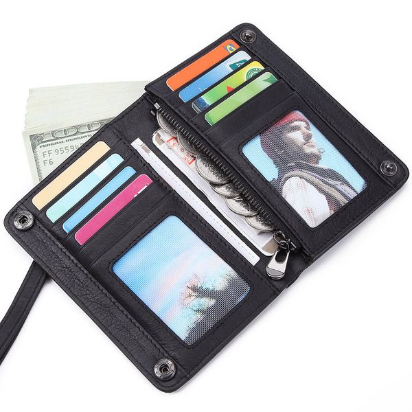 new luxury designer mens wallet genuine leather long wallets men vintage male purse coin pouch multi-functional cards wallet j40, Red;black
new luxury designer mens wallet genuine leather long wallets men vintage male purse coin pouch multi-functional cards wallet j40, Red;black