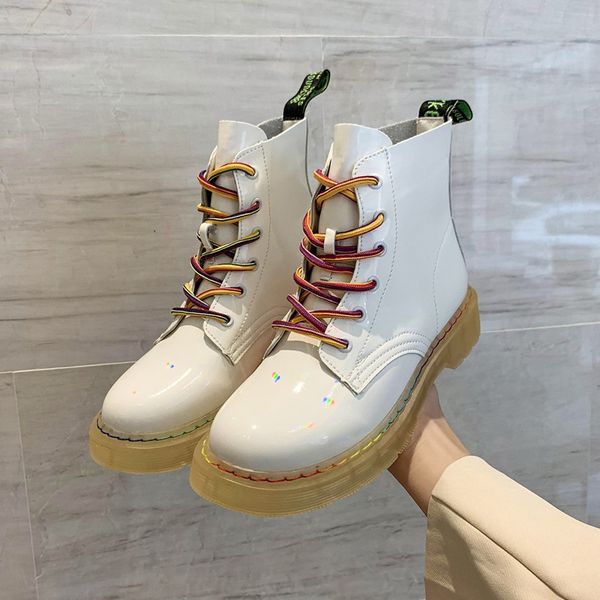 white shoes fashion boots woman boots-women booties ladies lace up flat heel round toe rock punk 2020 med ankle summer lace-up, Black
white shoes fashion boots woman boots-women booties ladies lace up flat heel round toe rock punk 2020 med ankle summer lace-up, Black