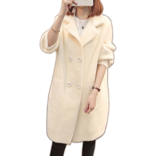 autumn and winter all-match tide loose harajuku wind long paragraph sweater cardigan coat thick female knit coats, White;black
autumn and winter all-match tide loose harajuku wind long paragraph sweater cardigan coat thick female knit coats, White;black