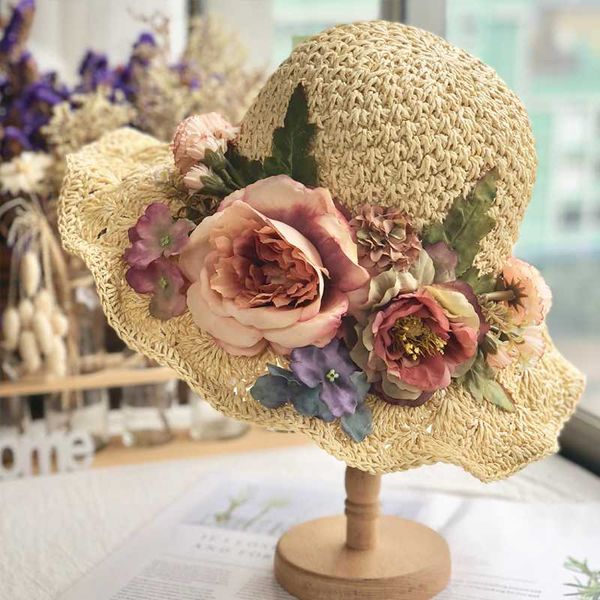 summer knitted wide brim straw hat women floral sweet casual sun hats beach travel dome elegant caps fashion adjustable 55-58cm, Blue;gray
summer knitted wide brim straw hat women floral sweet casual sun hats beach travel dome elegant caps fashion adjustable 55-58cm, Blue;gray