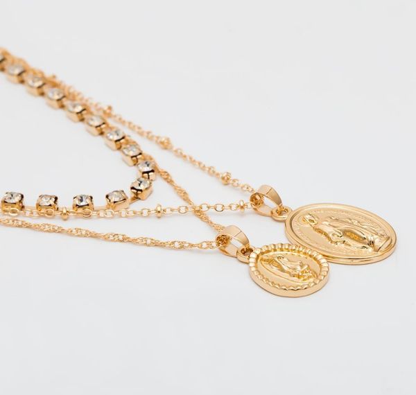 shixin layered crystal chain necklace for women fashion pendant necklace religious jewelry neckless decoration on the38, Silver
shixin layered crystal chain necklace for women fashion pendant necklace religious jewelry neckless decoration on the38, Silver