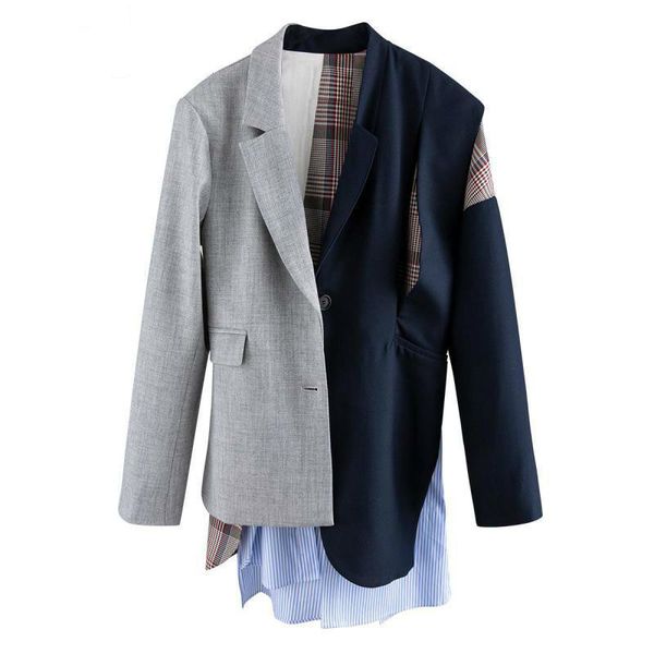 tvvovvin women blazer patchwork ladies blazer coat irregular women's suit jacket loose long suit coat spring 2020 m002, White;black
tvvovvin women blazer patchwork ladies blazer coat irregular women's suit jacket loose long suit coat spring 2020 m002, White;black