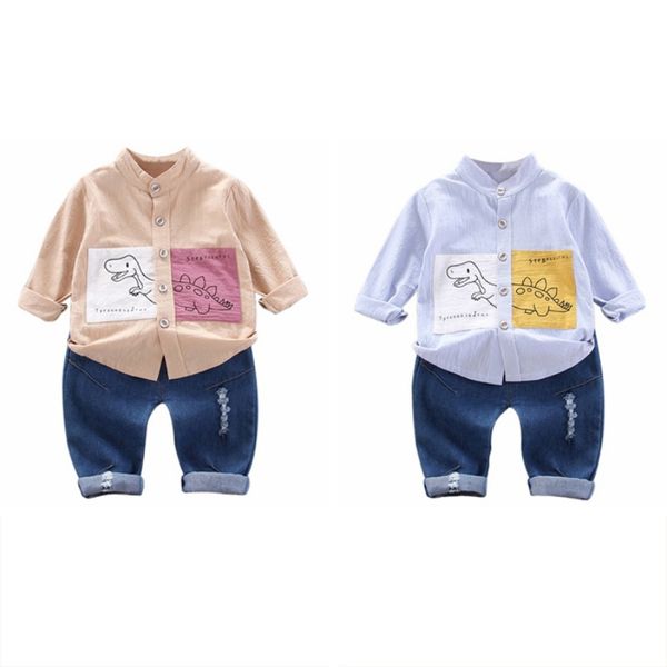осень baby boy с длинным рукавом мультфильм динозавр печати футболка блуза + брюки джинсовые брюки малышей casual костюмы, White
осень baby boy с длинным рукавом мультфильм динозавр печати футболка блуза + брюки джинсовые брюки малышей casual костюмы, White