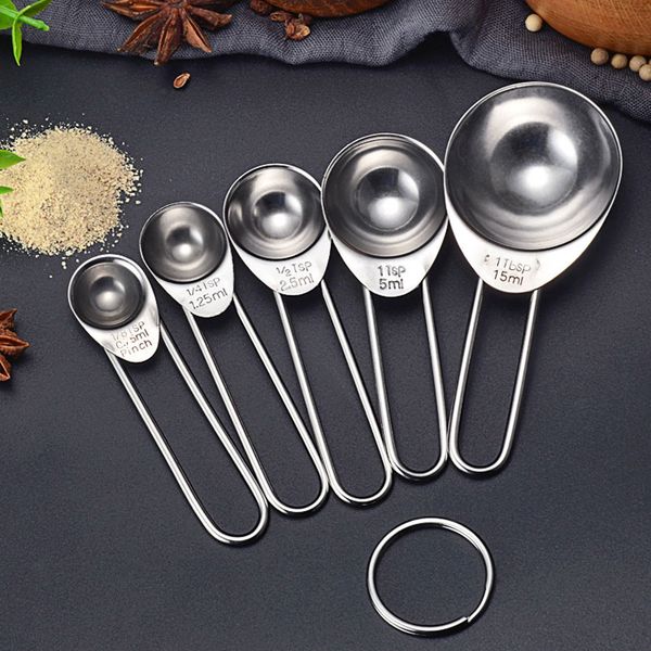stainless steel measuring spoon 5 pcs set useful cooking baking coffee milk measure spoon cup sugar bake utensil kitchen tools
stainless steel measuring spoon 5 pcs set useful cooking baking coffee milk measure spoon cup sugar bake utensil kitchen tools