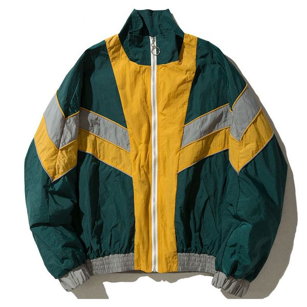 septhydrogen hip hop streetwear neutral casual men's bomber jackets women vintage multicolor color block patchwork windbreaker jackets, Black;brown
septhydrogen hip hop streetwear neutral casual men's bomber jackets women vintage multicolor color block patchwork windbreaker jackets, Black;brown