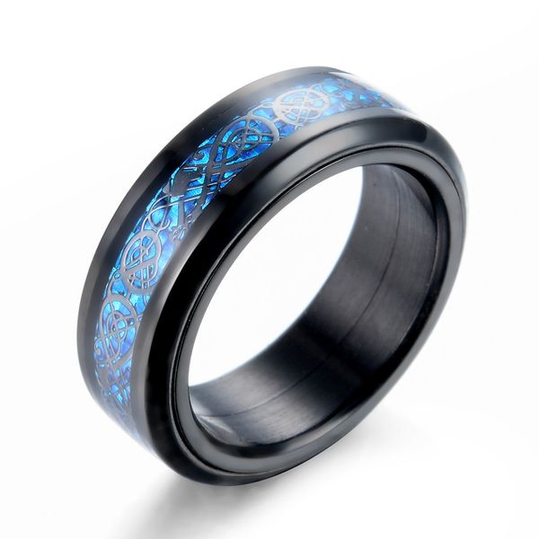 wedding rings arrival high-quality black color blue carbon fiber stainless steel dragon rotate men ring male, Slivery;golden
wedding rings arrival high-quality black color blue carbon fiber stainless steel dragon rotate men ring male, Slivery;golden