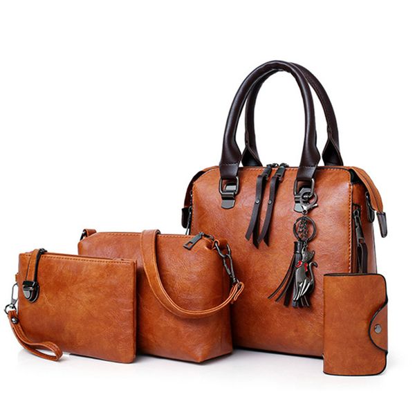 women handbag luxury fashion versatile large capacity pu leather purse and handle chic composite 4pcs female shoulder bag
women handbag luxury fashion versatile large capacity pu leather purse and handle chic composite 4pcs female shoulder bag