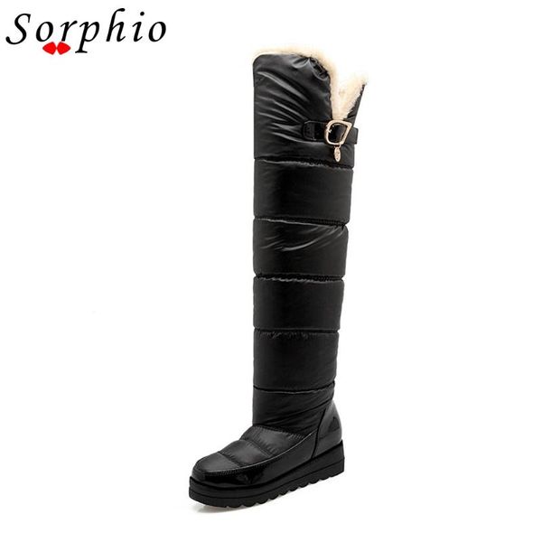 sorphio female warm short plush mid calf snowboots waterproof add fur wedges boots women comfy thick fur shoes woman, Black
sorphio female warm short plush mid calf snowboots waterproof add fur wedges boots women comfy thick fur shoes woman, Black