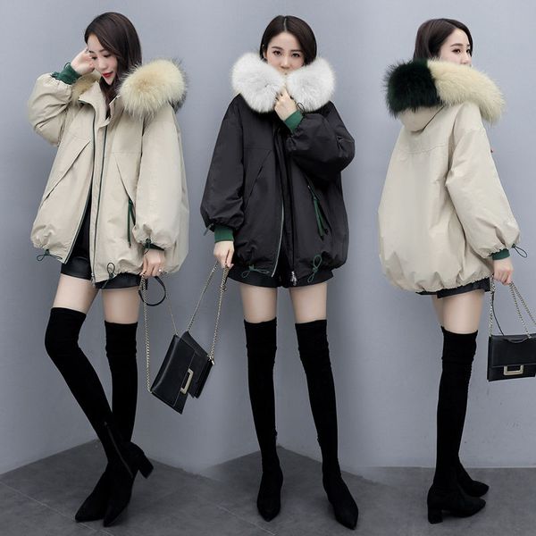 women's down & parkas 2021 winter women faux fur collar hooded coats solid cotton padded female warm safari style harajuku bf jackets a, Black
women's down & parkas 2021 winter women faux fur collar hooded coats solid cotton padded female warm safari style harajuku bf jackets a, Black