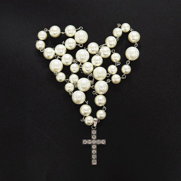 hip hop cross pearl metal pendant necklace for women men punk rock cool funny vintage choker necklace gifts trendy jewelry 2020, Silver
hip hop cross pearl metal pendant necklace for women men punk rock cool funny vintage choker necklace gifts trendy jewelry 2020, Silver