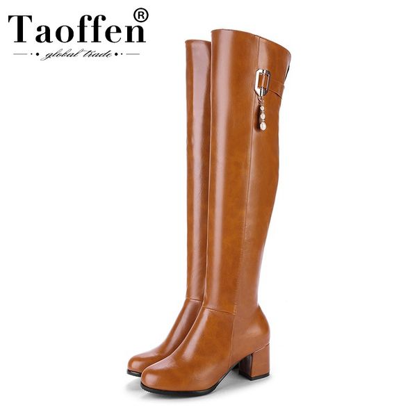 taoffen 2020 woman pu leather over the knee boots office ladies chunky heels long boots fashion shoe size 32-43, Black
taoffen 2020 woman pu leather over the knee boots office ladies chunky heels long boots fashion shoe size 32-43, Black