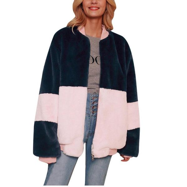 winter lady womens warm short faux fur splice zipper coat jacket parka outerwear, Black
winter lady womens warm short faux fur splice zipper coat jacket parka outerwear, Black