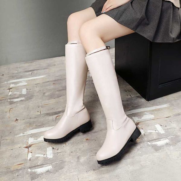 casual riding boots comfortable round toe knee-high boots fashion buckle beige black platform low heels chunky women's shoes
casual riding boots comfortable round toe knee-high boots fashion buckle beige black platform low heels chunky women's shoes