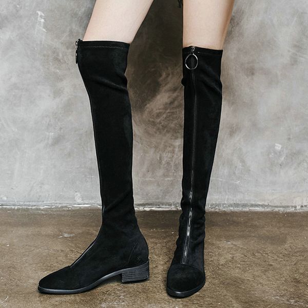 boots eshtonshero shoes women over the knee low heel zipper round toe leather/cow suede woman ladies motorcycle boot size 3-12, Black
boots eshtonshero shoes women over the knee low heel zipper round toe leather/cow suede woman ladies motorcycle boot size 3-12, Black