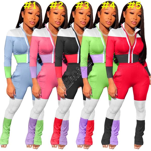 women tracksuit new fashion reflective stripe patchwork zip jacket coat outfits block legging pants sweat suit two piece clothing d82007, White
women tracksuit new fashion reflective stripe patchwork zip jacket coat outfits block legging pants sweat suit two piece clothing d82007, White