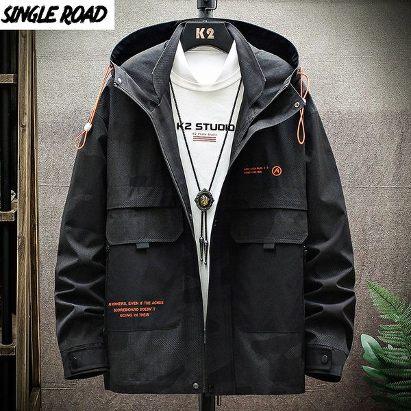 singleroad mens jacket men 2020 hooded windbreaker coat korean hip hop japanese streetwear side pockets cargo jackets for men, Black;brown
singleroad mens jacket men 2020 hooded windbreaker coat korean hip hop japanese streetwear side pockets cargo jackets for men, Black;brown