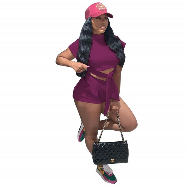 two piece set women o neck short sleeve lace up strap crop and high waist short set fashion casual solid color two piece, Gray
two piece set women o neck short sleeve lace up strap crop and high waist short set fashion casual solid color two piece, Gray