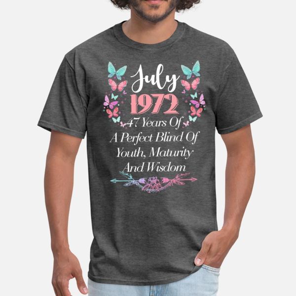 july 1972 47th birthday gift 47 years old t shirt men custom 100% cotton s-3xl basic solid interesting humor spring pictures shirt, White;black
july 1972 47th birthday gift 47 years old t shirt men custom 100% cotton s-3xl basic solid interesting humor spring pictures shirt, White;black