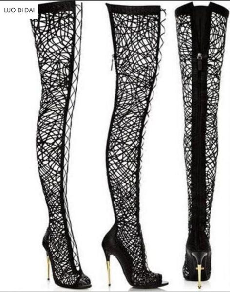 summer fashion women boots 2020 cuts out thigh high boots over knee high peep toe mujer botas gold strappy heel booties, Black
summer fashion women boots 2020 cuts out thigh high boots over knee high peep toe mujer botas gold strappy heel booties, Black