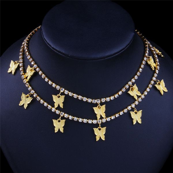 butterfly choker necklaces gold silver 2 layers designer animal pendant iced out chain fashion rhinestone hip hop bling jewelry women gifts
butterfly choker necklaces gold silver 2 layers designer animal pendant iced out chain fashion rhinestone hip hop bling jewelry women gifts