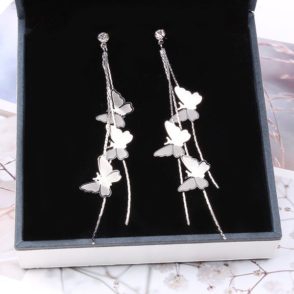 doreen box silver color needle long sweet temperament drop earring butterfly tassel earring new fashion jewelry for women
doreen box silver color needle long sweet temperament drop earring butterfly tassel earring new fashion jewelry for women