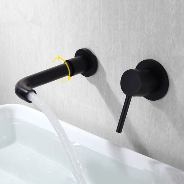 bathroom sink faucets matte black brass wall mounted basin faucet single handle mixer tap cold rotation spout brushed gold
bathroom sink faucets matte black brass wall mounted basin faucet single handle mixer tap cold rotation spout brushed gold