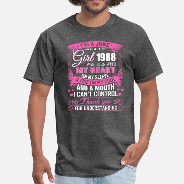 i'm a june girl 1988 31 birthday gift t shirt men customized 100% cotton o-neck pictures graphic casual spring autumn slim shirt, White;black
i'm a june girl 1988 31 birthday gift t shirt men customized 100% cotton o-neck pictures graphic casual spring autumn slim shirt, White;black