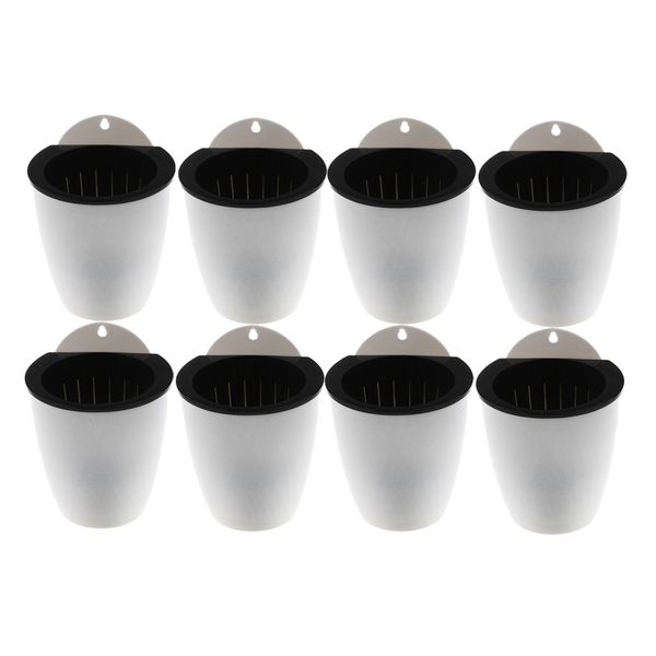 8xgarden self-watering plant flower pot wall hanging plastic planter s white
8xgarden self-watering plant flower pot wall hanging plastic planter s white