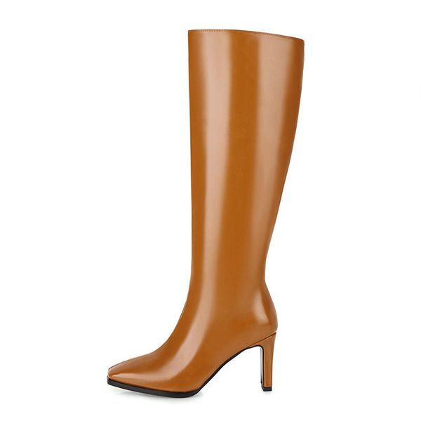 boots knee high square toe for women side zipper heels party wedding shoes woman working large size 34-43, Black
boots knee high square toe for women side zipper heels party wedding shoes woman working large size 34-43, Black