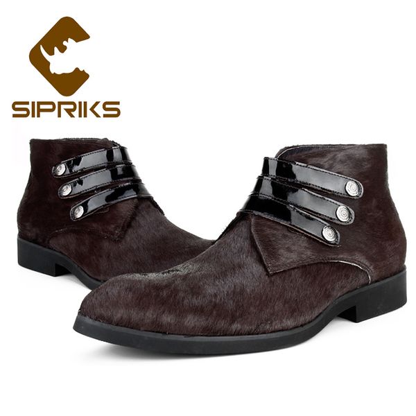 sipriks luxury handmade brown horse hair ankle boots for men fashion male cowboy boots winter snow high shoes big 44, Black
sipriks luxury handmade brown horse hair ankle boots for men fashion male cowboy boots winter snow high shoes big 44, Black