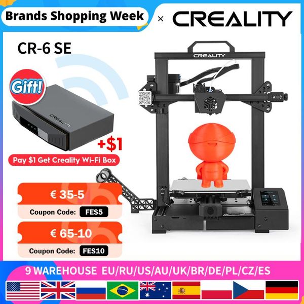 creality 3d printer new super cr-6 se 3d printer silent mainboard resume printing +1kg pla filament gift
creality 3d printer new super cr-6 se 3d printer silent mainboard resume printing +1kg pla filament gift