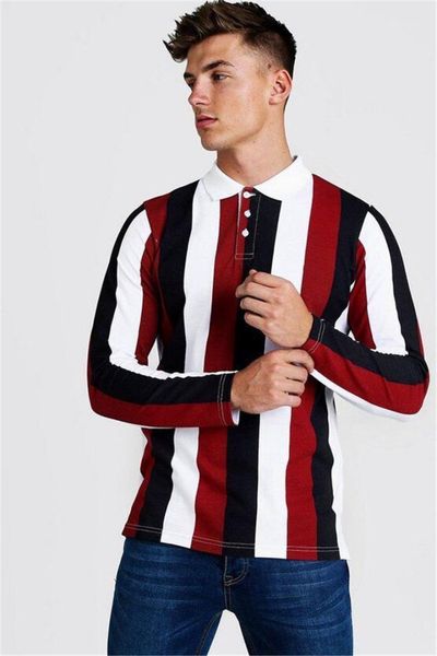 slim striped printed turndown collar long sleeve casual mens clothing autumn male designer plus size polos, White;black
slim striped printed turndown collar long sleeve casual mens clothing autumn male designer plus size polos, White;black
