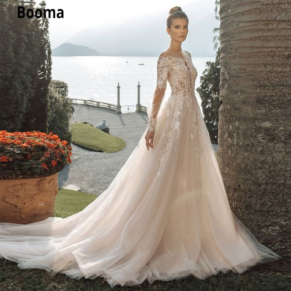 booma long sleeve lace wedding dresses 2020 appliques soft tulle princess beach bridal gown plus size illusion long train dress, Blue;red
booma long sleeve lace wedding dresses 2020 appliques soft tulle princess beach bridal gown plus size illusion long train dress, Blue;red