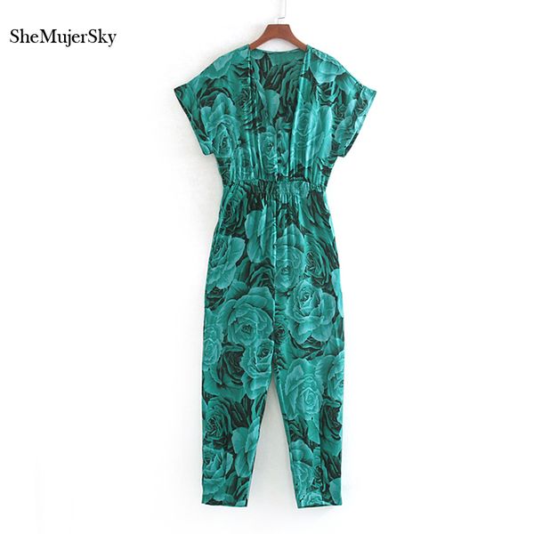 shemujersky women v-neck green floral print jumpsuits summer short sleeve casual overalls 2020 ladies jumpsuit, Black;white
shemujersky women v-neck green floral print jumpsuits summer short sleeve casual overalls 2020 ladies jumpsuit, Black;white
