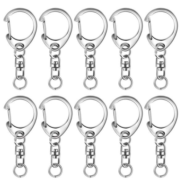 100pcs key ring key chain d-snap hook split keychain parts ring hardware with 8mm open jump and connector, Silver
100pcs key ring key chain d-snap hook split keychain parts ring hardware with 8mm open jump and connector, Silver