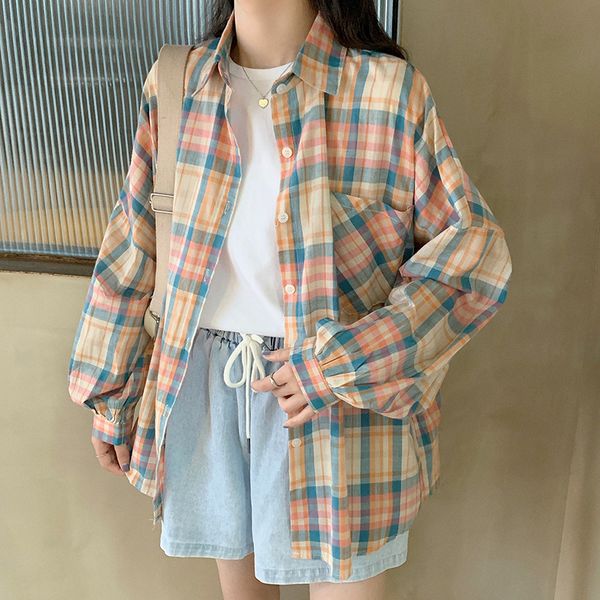 plaid shirts women casual korean fashion clothes streetwear for women's shirt long sleeve blouse female clothing button, White
plaid shirts women casual korean fashion clothes streetwear for women's shirt long sleeve blouse female clothing button, White