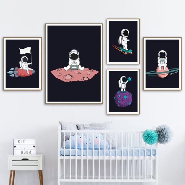 funny cartoon space astronaut planet rocket wall art canvas painting nordic posters and prints wall picture baby kids room decor
funny cartoon space astronaut planet rocket wall art canvas painting nordic posters and prints wall picture baby kids room decor