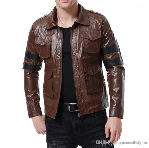 panelled loose mens outerwear mens luxury faux leather jackets fashion lapel neck pu outerwear hip pop, Black
panelled loose mens outerwear mens luxury faux leather jackets fashion lapel neck pu outerwear hip pop, Black
