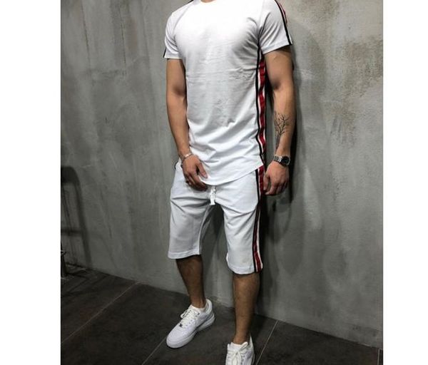 suits summer short sleeve mens tracksuits crew neck shorts striped print mens sprots suits fashion running, Gray
suits summer short sleeve mens tracksuits crew neck shorts striped print mens sprots suits fashion running, Gray